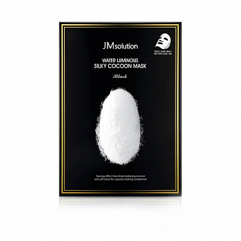 JMsolution Маска для упругости кожи с протеинами шелка Water Luminous Silky Cocoon Mask Black - фото и картинки