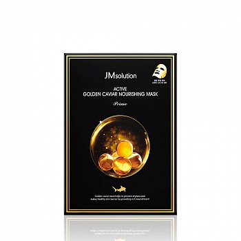JMsolution Тканевая маска с экстрактом икры и золота Active Golden Caviar Nourishing Mask Prime - фото и картинки