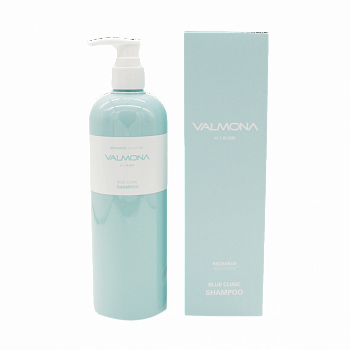 VALMONA Восстанавливающий увлажняющий шампунь для волос Recharge Solution Blue Clinic Shampoo, 480 мл - фото и картинки