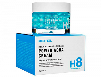 Medi-Peel Омолаживающий крем с пептидными капсулами Power Aqua Cream H8, 50г - фото и картинки