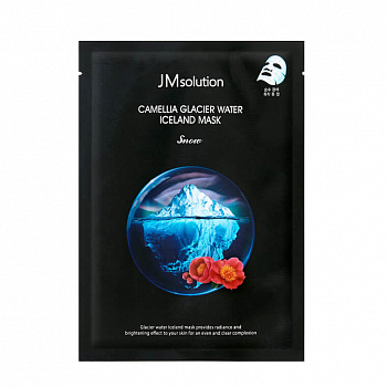 JMsolution Тонизирующая тканевая маска с экстрактом камелии Camellia Glacier Water Iceland Mask - фото и картинки