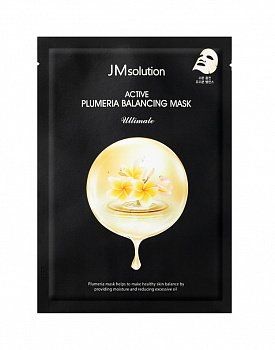 JMsolution Балансирующая тканевая маска c экстрактом плюмерии Active Plumeria Balancing Mask - фото и картинки