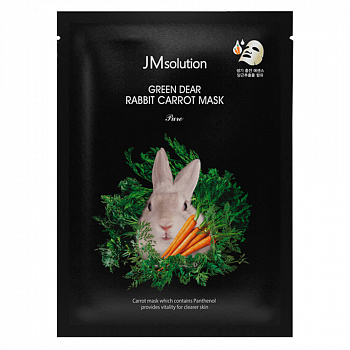 JMsolution Успокаивающая тканевая маска с экстрактом моркови Green Dear Rabbit Carrot Mask - фото и картинки