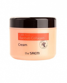 The Saem Care Plus Baobab Collagen CreamКрем для лица коллагеновый с экстрактом баобаба, 100 мл - фото и картинки