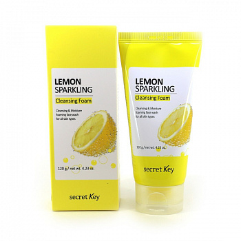 Secret Key Пенка для умывания с экстрактом лимона Lemon Sparkling Cleansing Foam, 120г - фото и картинки