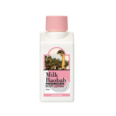 MilkBaobab Лосьон для тела с ароматом белого мускуса Body Lotion White Musk Travel Edition, 70 мл