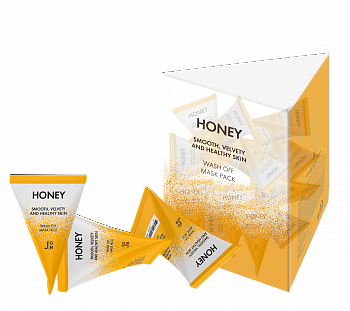 J:ON Маска для лица с медом Honey Smooth Velvety and Healthy Skin Wash Off Mask Pack, 5гр - фото и картинки
