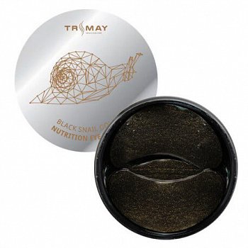 TRIMAY Питательные патчи с муцином чёрной улитки Black Snail Gold Nutrition Eye Patch, 90 шт - фото и картинки