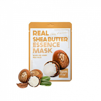 FarmStay Тканевая маска для лица с маслом ши Real Shea Butter Essence Mask - фото и картинки