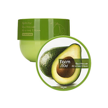 FarmStay Крем для лица и тела с Авокадо Real Avocado All-In-One Cream, 300мл - фото и картинки