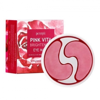 PETITFEE Инновационные патчи для кожи вокруг глаз с витаминным комплексом Pink Vita Brightening Eye Mask, 60 шт