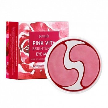 PETITFEE Инновационные патчи для кожи вокруг глаз с витаминным комплексом Pink Vita Brightening Eye Mask, 60 шт - фото и картинки