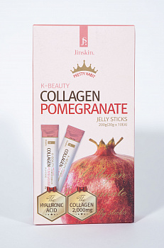 K-Beauty Коллагеновое желе в стиках с Гранатом Collagen Pomegranate Jelly Stick, 20г*10шт - фото и картинки