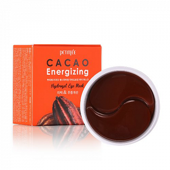 PETITFEE Гидрогелевые патчи для глаз КАКАО Cacao Energizing Hydrogel Eye Mask, 60 шт - фото и картинки