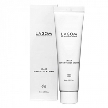 LAGOM Крем успокаивающий с центеллой Cellus Sensitive Cica Cream, 60 мл - фото и картинки